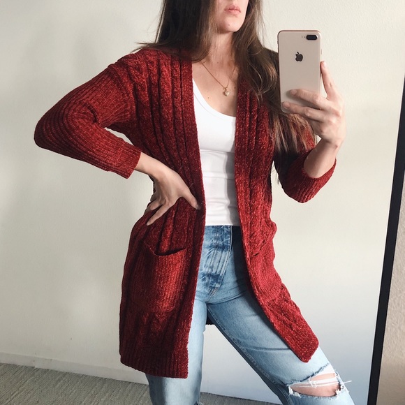 ⭐️Last L — Chenille Chunky Knit Open Cardigan - Picture 2 of 7